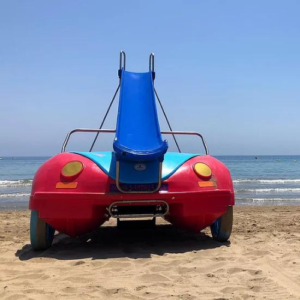 Pedal boat with slide